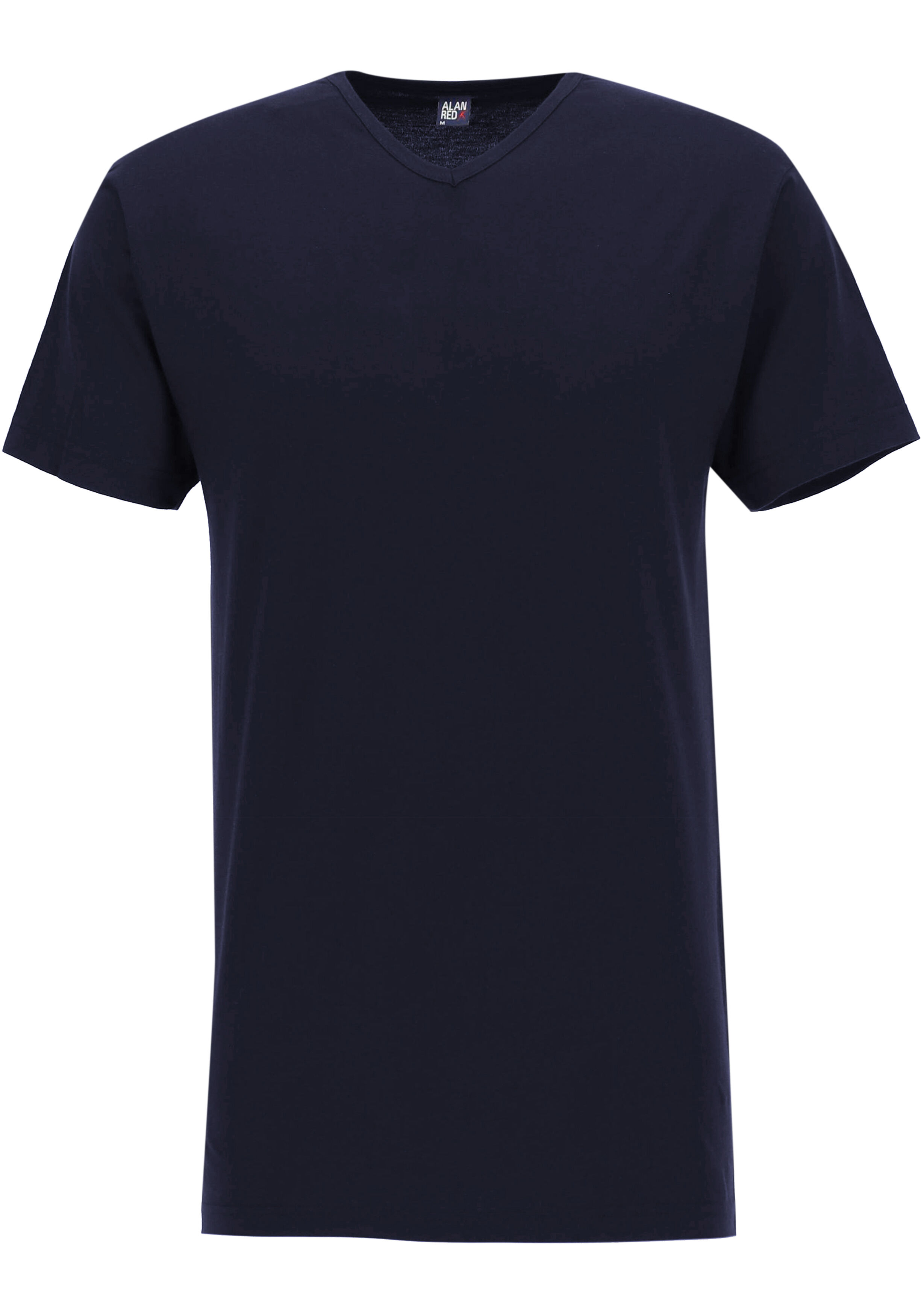 ALAN RED T-shirts Vermont extra lang (2-pack), V-hals, donker blauw 